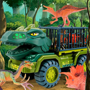 Carrinho Dinossauro Rex +12 Dinossauros